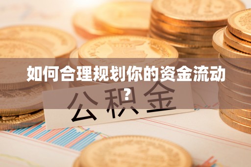 武都如何合理规划你的资金流动？