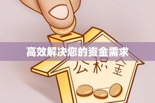 武都高效解决您的资金需求