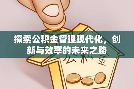 武都探索公积金管理现代化，创新与效率的未来之路