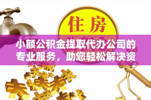 武都小额公积金提取代办公司的专业服务，助您轻松解决资金难题