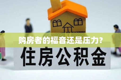 武都购房者的福音还是压力？