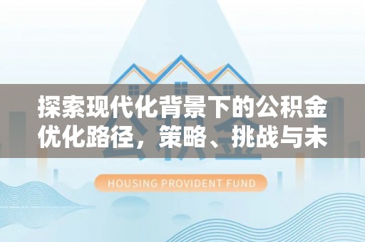 武都探索现代化背景下的公积金优化路径，策略、挑战与未来展望