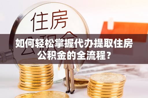 武都如何轻松掌握代办提取住房公积金的全流程？