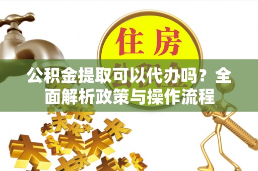武都公积金提取可以代办吗？全面解析政策与操作流程