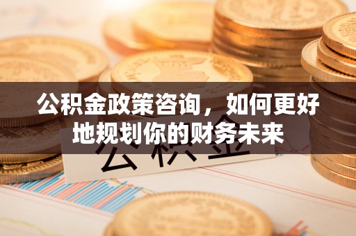 武都公积金政策咨询，如何更好地规划你的财务未来