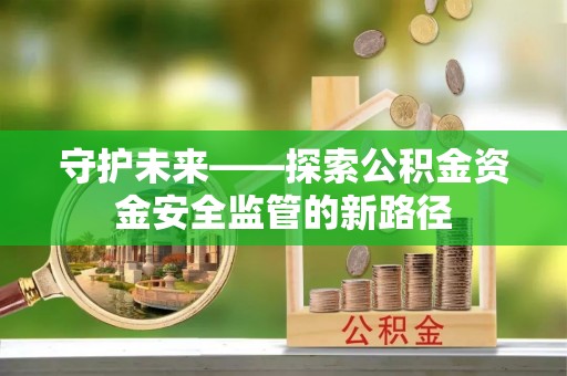武都守护未来——探索公积金资金安全监管的新路径