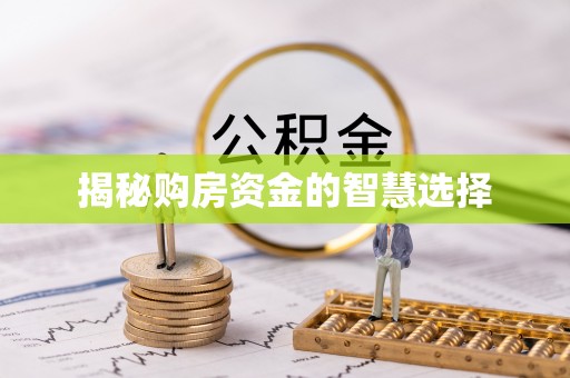 武都揭秘购房资金的智慧选择