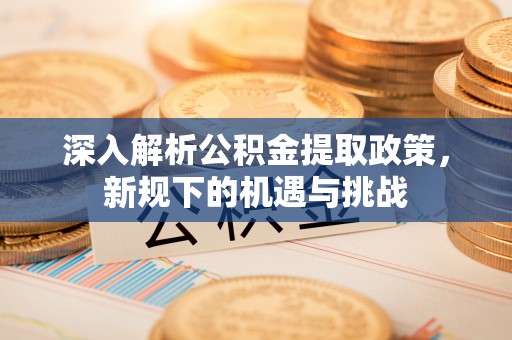 武都深入解析公积金提取政策，新规下的机遇与挑战
