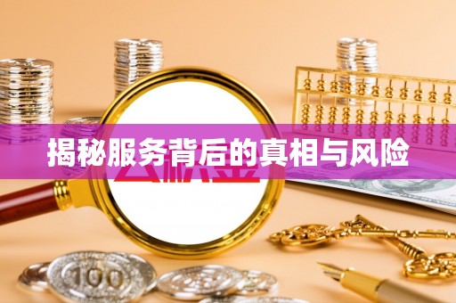 武都揭秘服务背后的真相与风险
