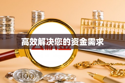 武都高效解决您的资金需求
