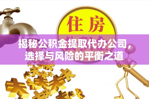 武都揭秘公积金提取代办公司，选择与风险的平衡之道