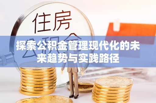 武都探索公积金管理现代化的未来趋势与实践路径