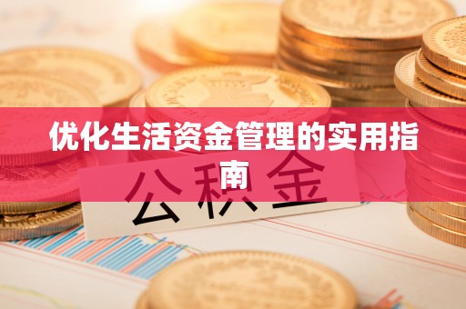 武都优化生活资金管理的实用指南