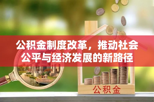 武都公积金制度改革，推动社会公平与经济发展的新路径
