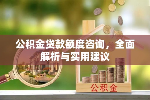 武都公积金贷款额度咨询，全面解析与实用建议