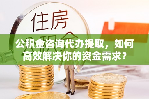 武都公积金咨询代办提取，如何高效解决你的资金需求？