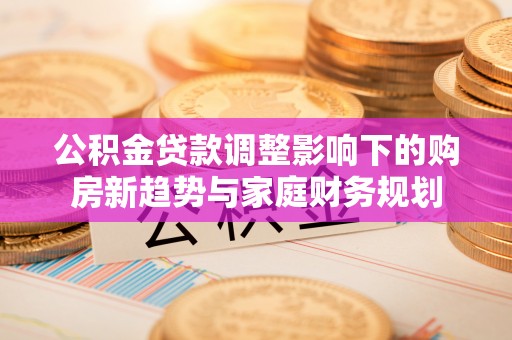 武都公积金贷款调整影响下的购房新趋势与家庭财务规划