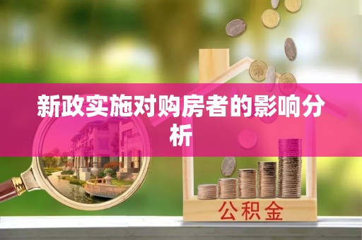武都新政实施对购房者的影响分析