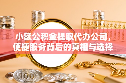 武都小额公积金提取代办公司，便捷服务背后的真相与选择