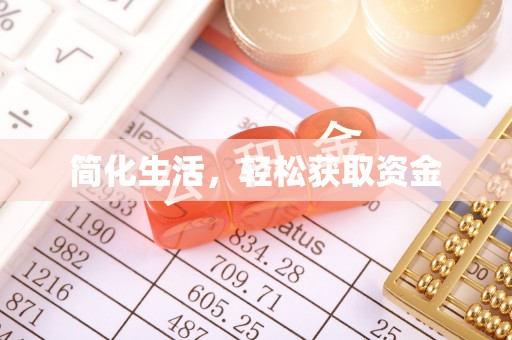武都简化生活，轻松获取资金
