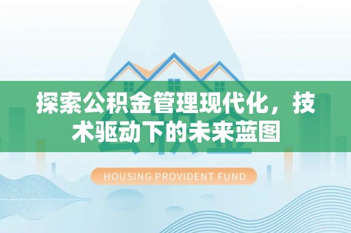 武都探索公积金管理现代化，技术驱动下的未来蓝图