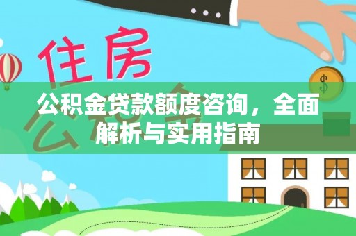 武都公积金贷款额度咨询，全面解析与实用指南